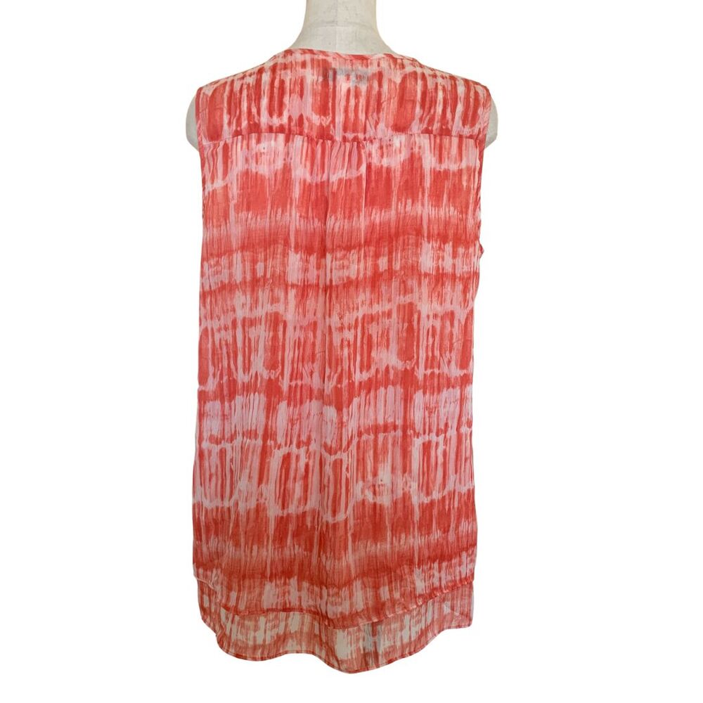 Christine B Tie-Dye Coral Sleeveless Top Women’s Size M Polyester Summer - Picture 4 of 8